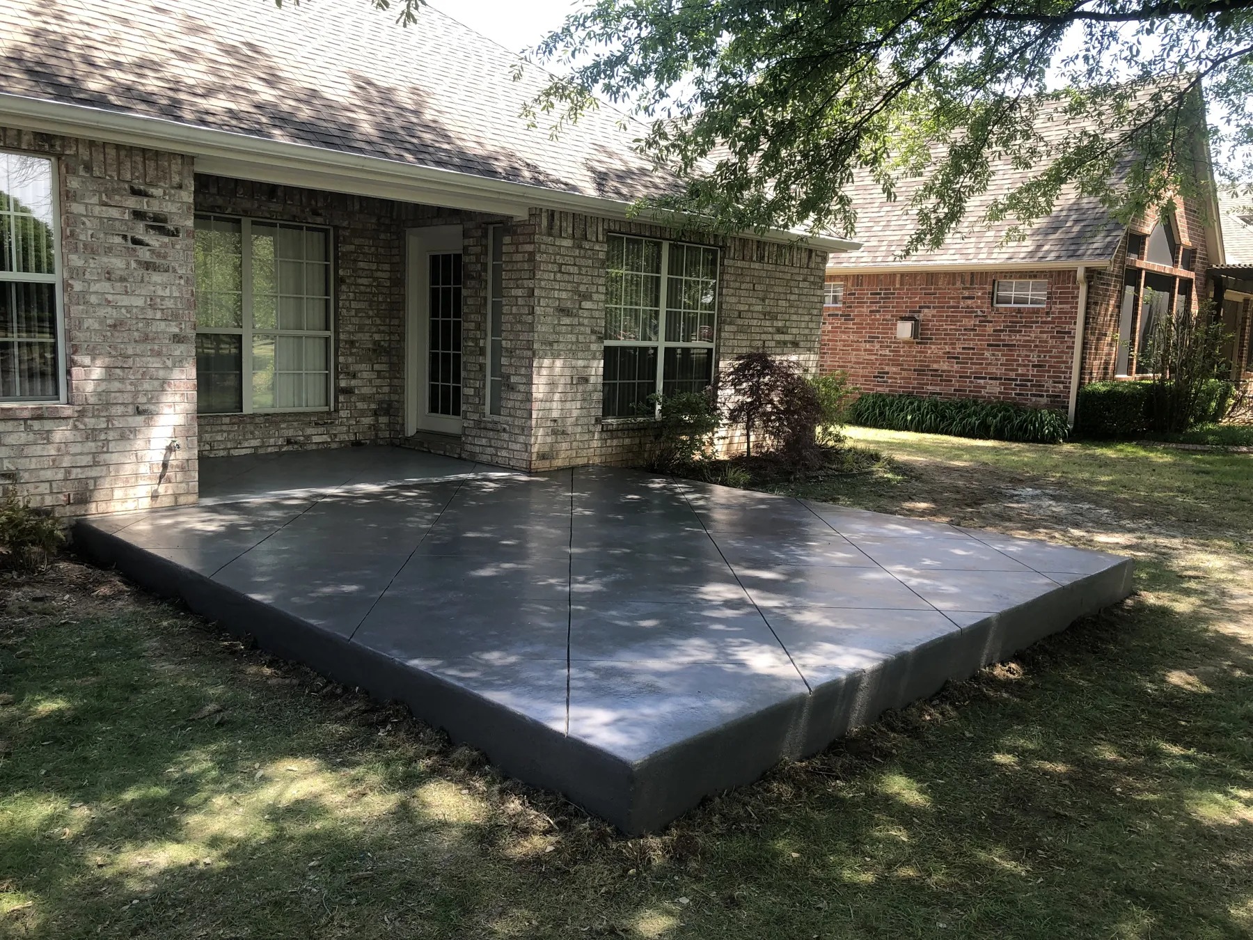 New concrete patio slab, ready for a cover